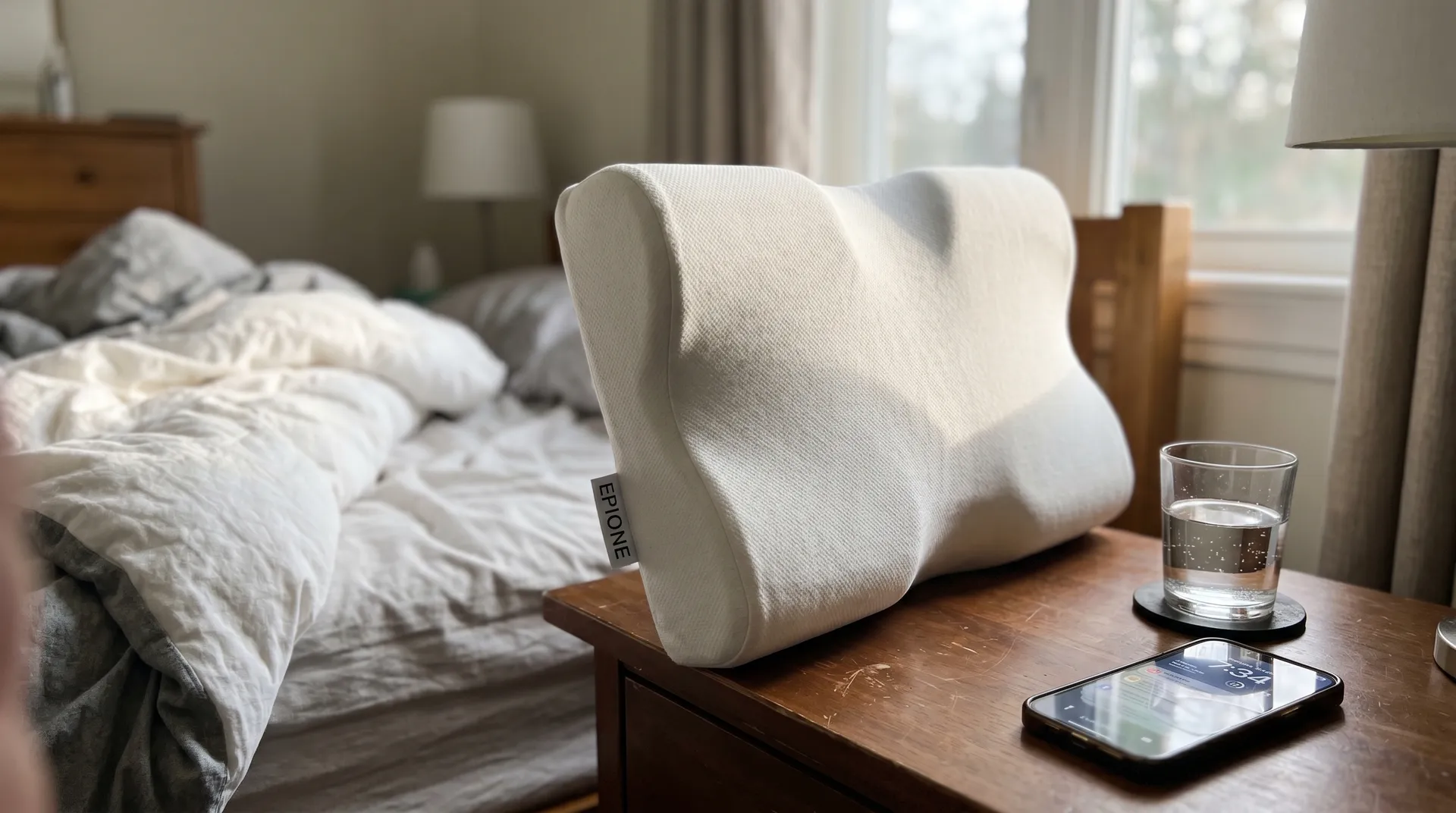 HappySleep ergonomisk kudde med cervical cradle-design