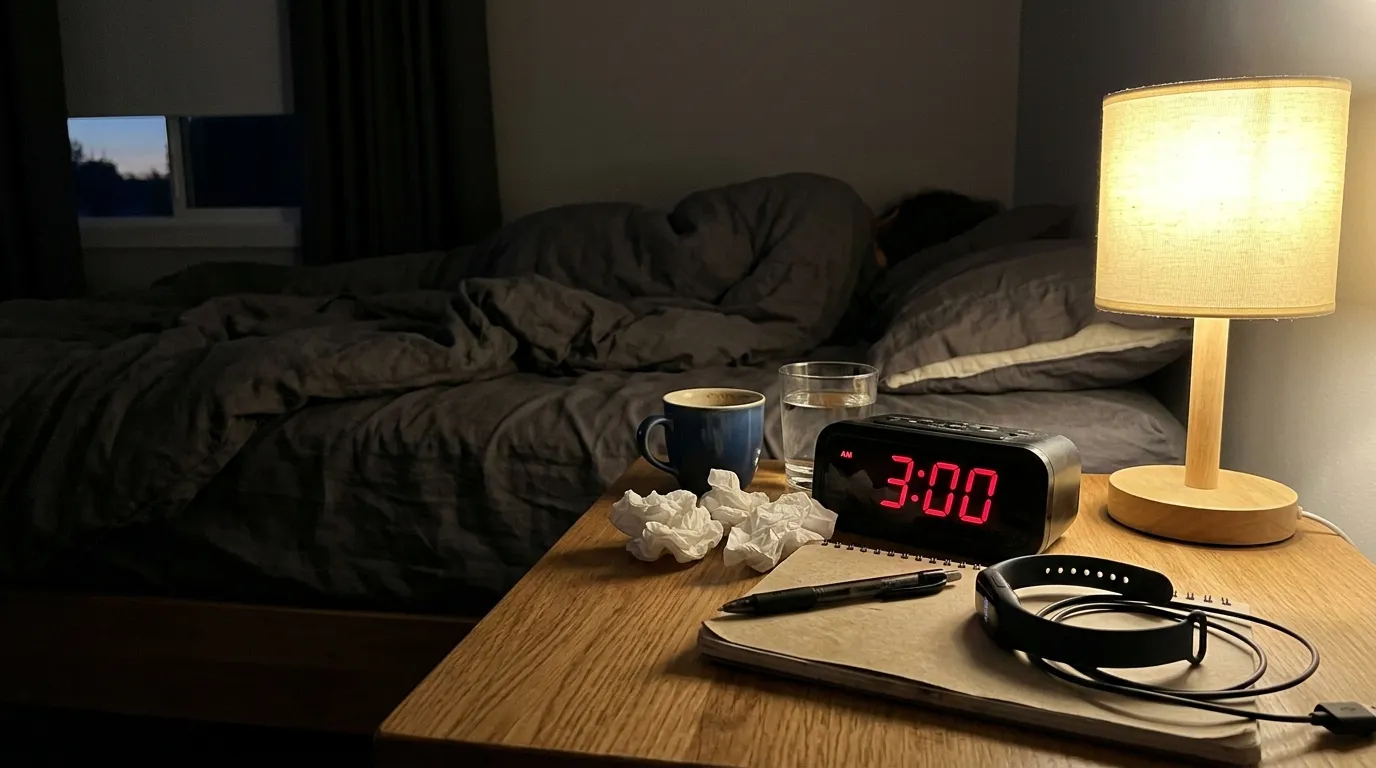 Graf som visar normal sömnarkitektur under natten