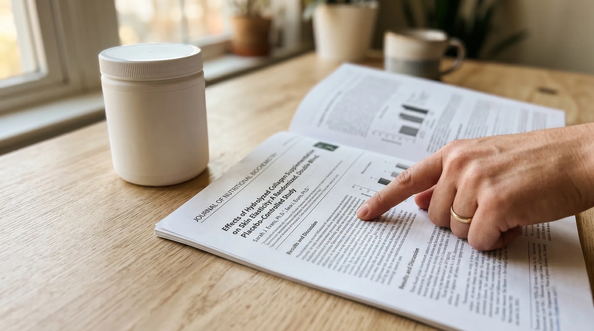 Forskare analyserar kollagenstudier