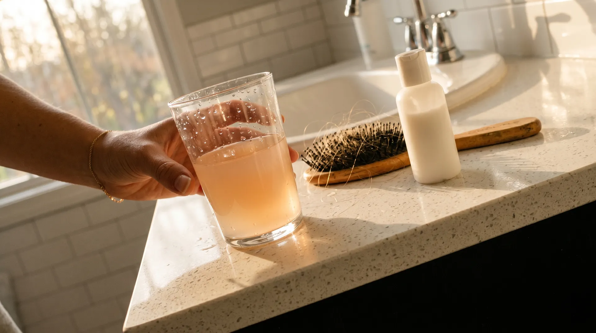 Illustration av hårsäck och kollagenstruktur