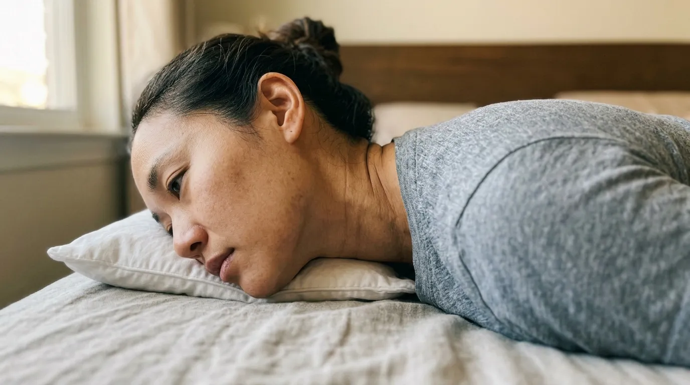 Illustration av korrekt nackstöd under sömn