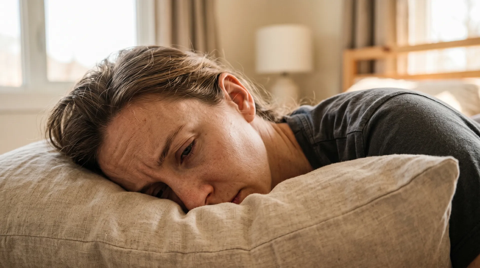 Illustration av faktorer som påverkar sömnen - stress, smärta, miljö och vanor